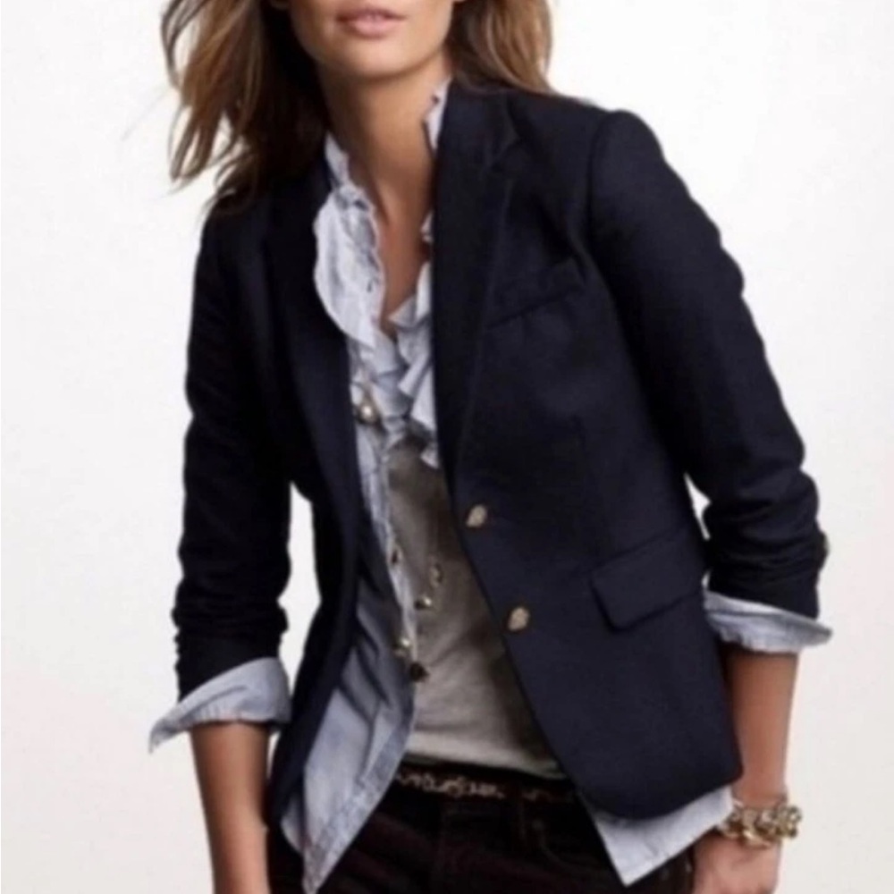 J. Crew Navy Blazer with Gold Buttons